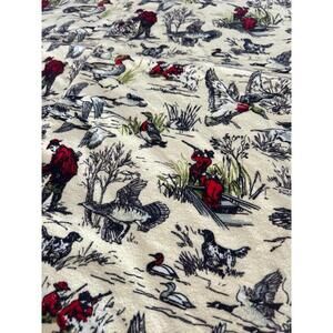 Vintage Hunting Scene Snap Blanket Camp Sleeping Bag Liner Twin Cotton